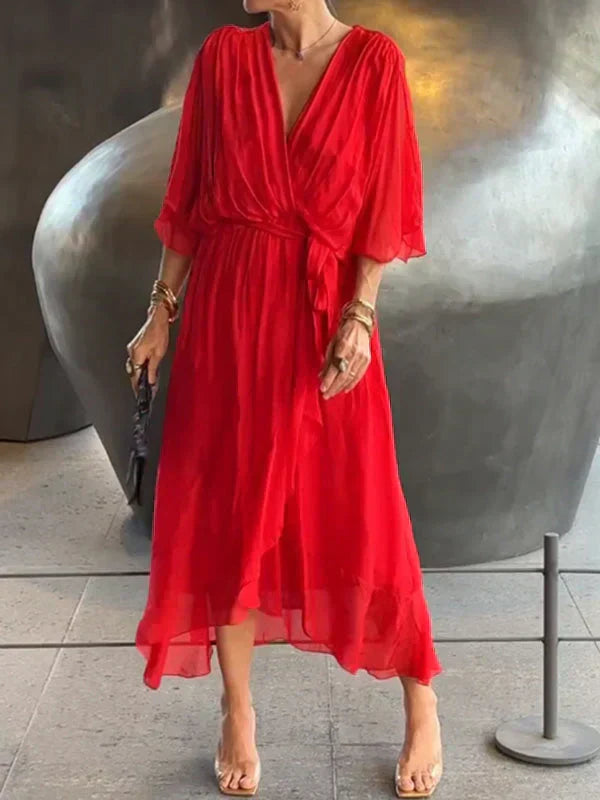 Alessia | Women's V Neck Summer Maxi Dress
