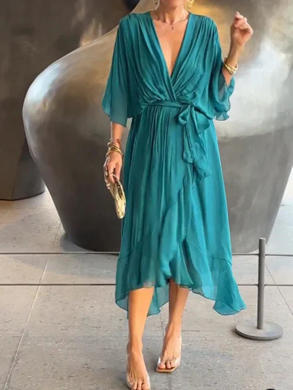 Alessia | Women's V Neck Summer Maxi Dress