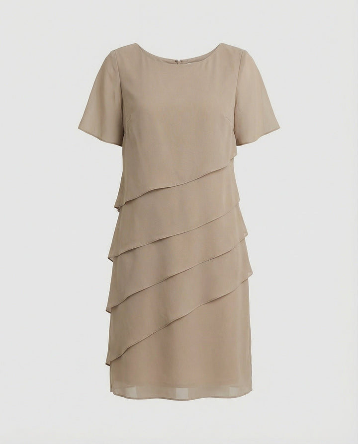 Ellery | Women's Layered Short Sleeve Knee-Length Dress