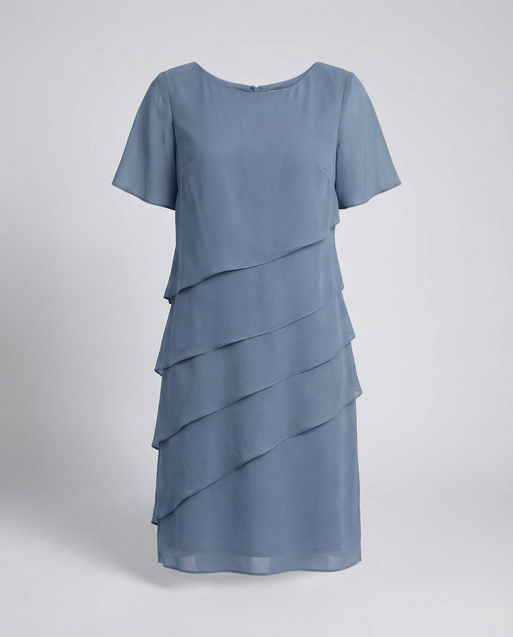 Ellery | Women's Layered Short Sleeve Knee-Length Dress