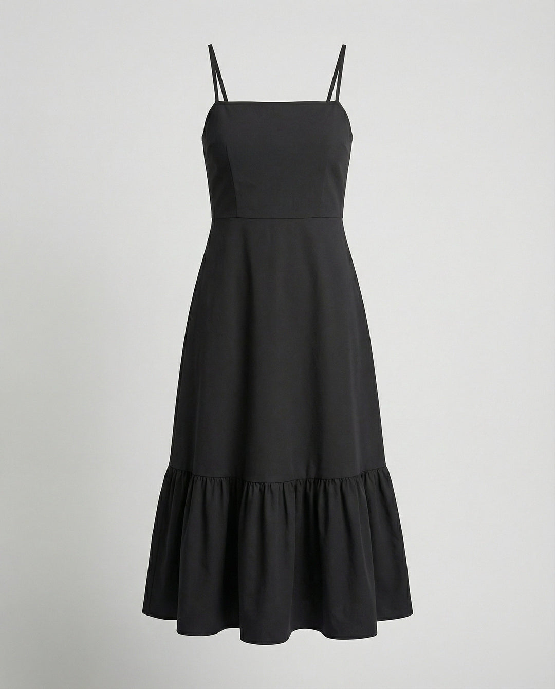 Blythe | Women's Spaghetti Strap Straight Neck Flared Maxi Dress