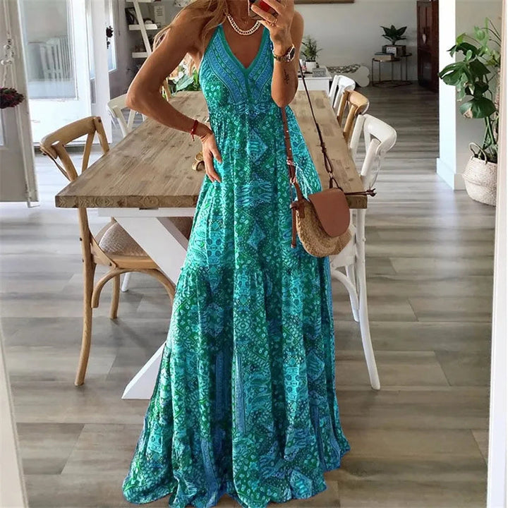 Portia | Women’s Tiered Wedding Guest Maxi Dress