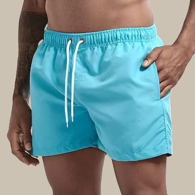 René | Men's Elastic Waist Slim Fit Swim Trunks