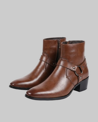 Daniel | Men's Leather Block Heel Leather Chelsea Boots