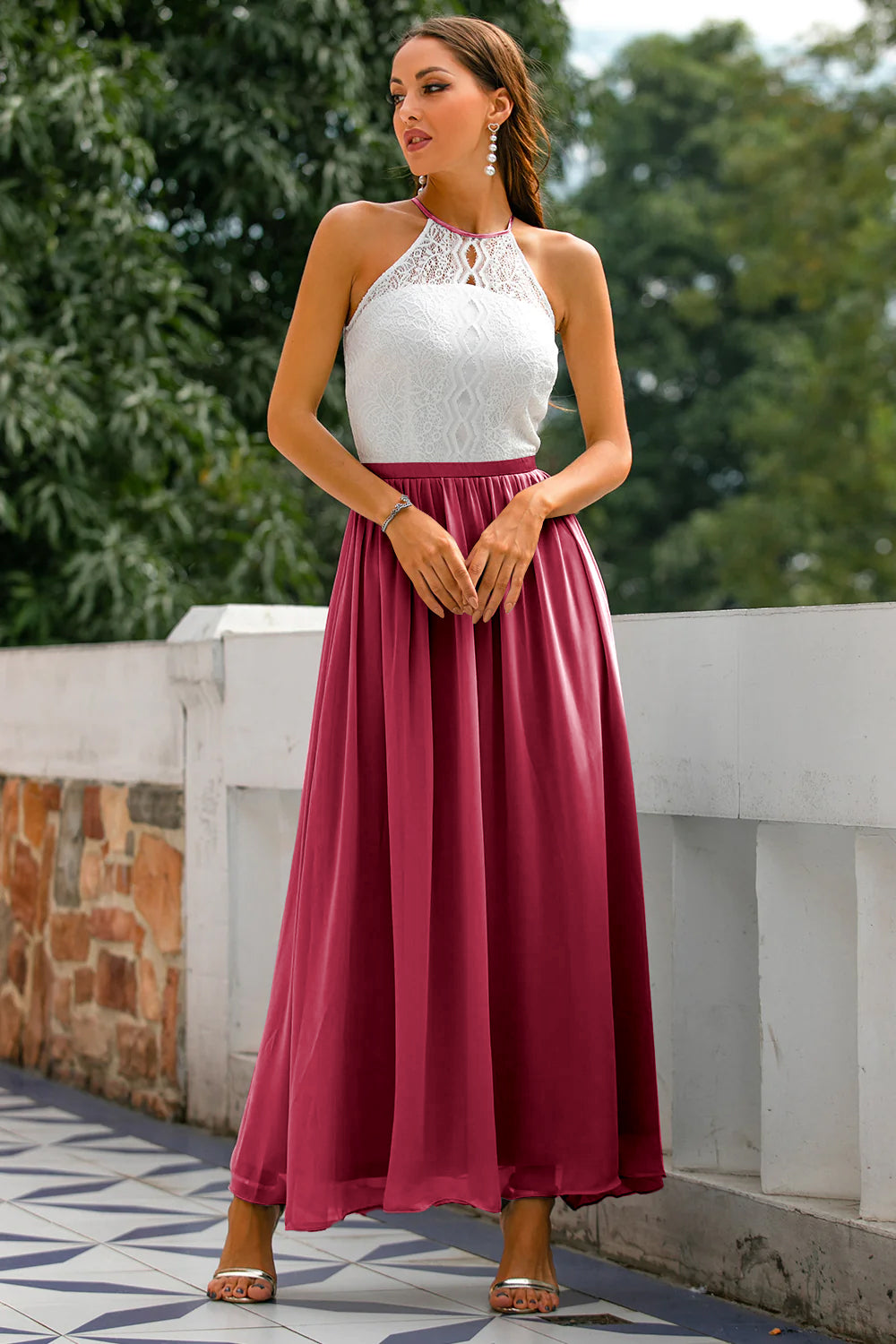 Annie | Women's Halter Neck Wedding Guest Dress