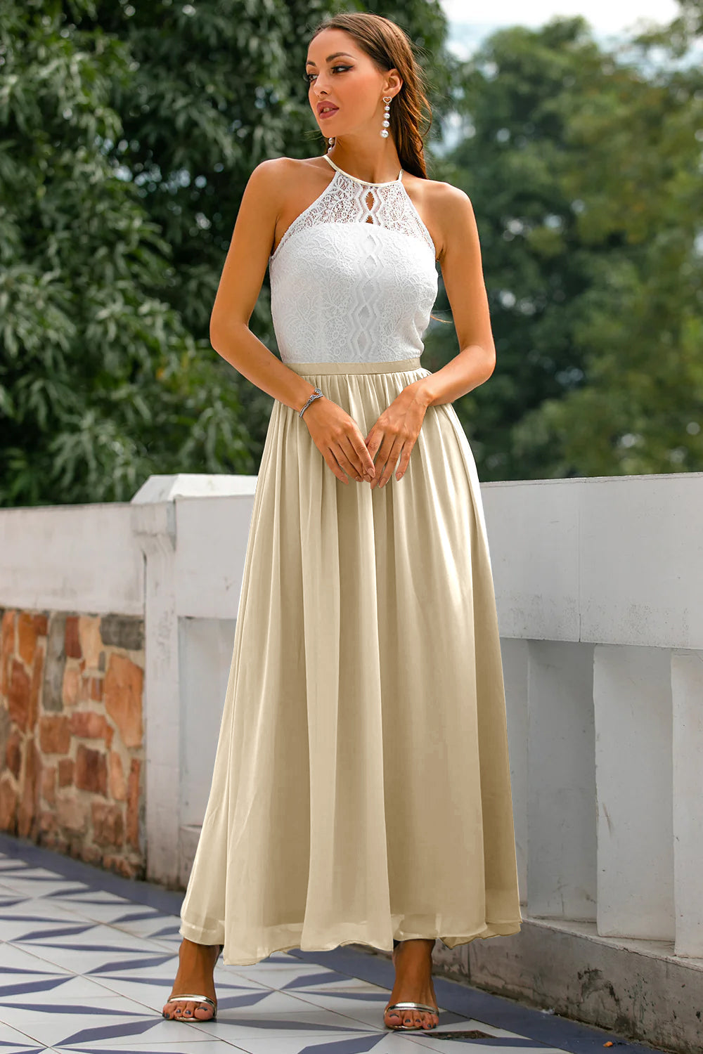 Annie | Women's Halter Neck Wedding Guest Dress