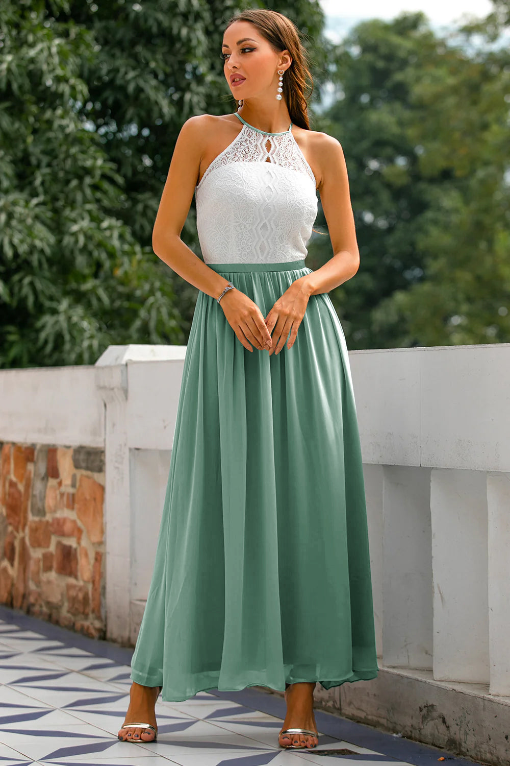 Annie | Women's Halter Neck Wedding Guest Dress