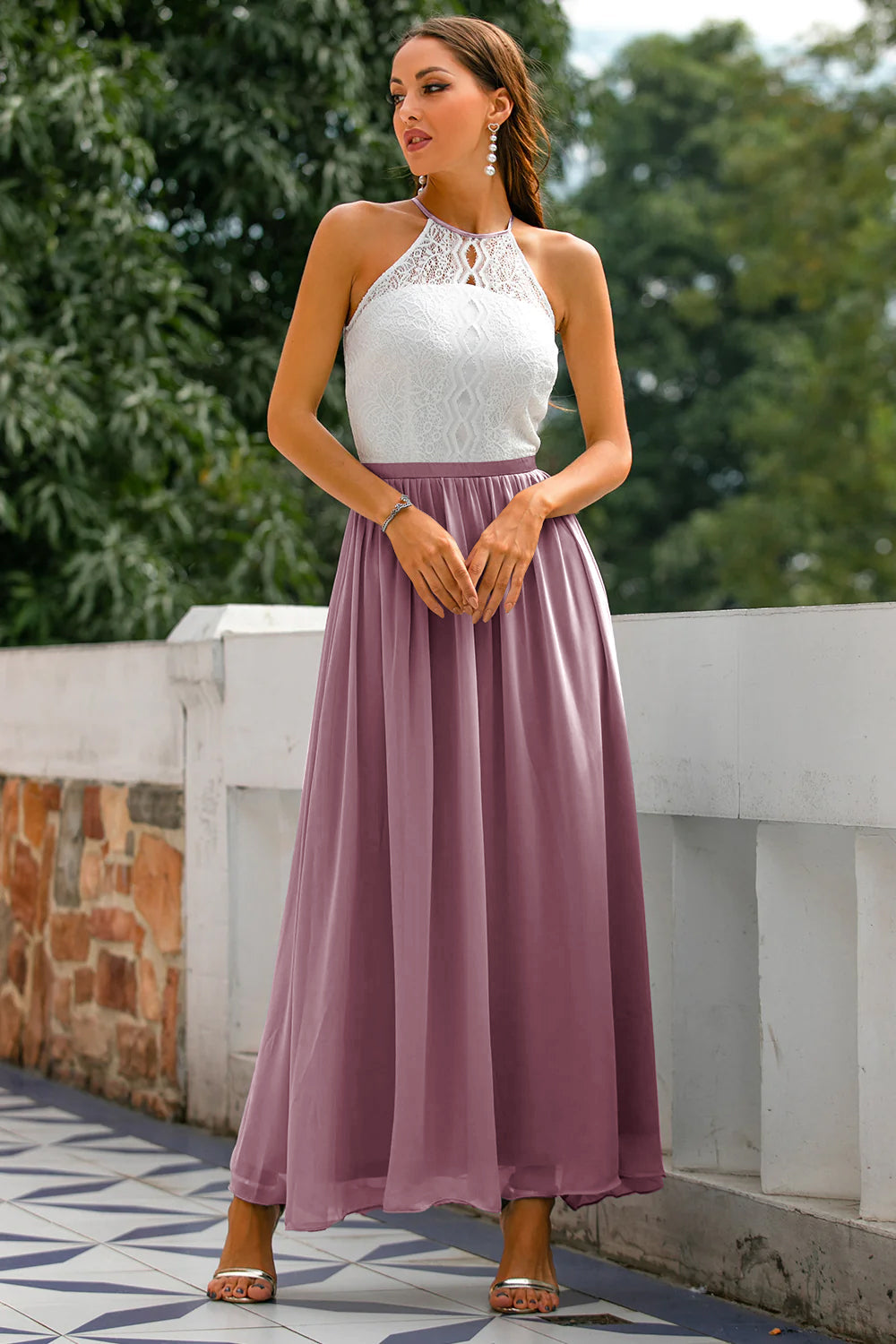 Annie | Women's Halter Neck Wedding Guest Dress