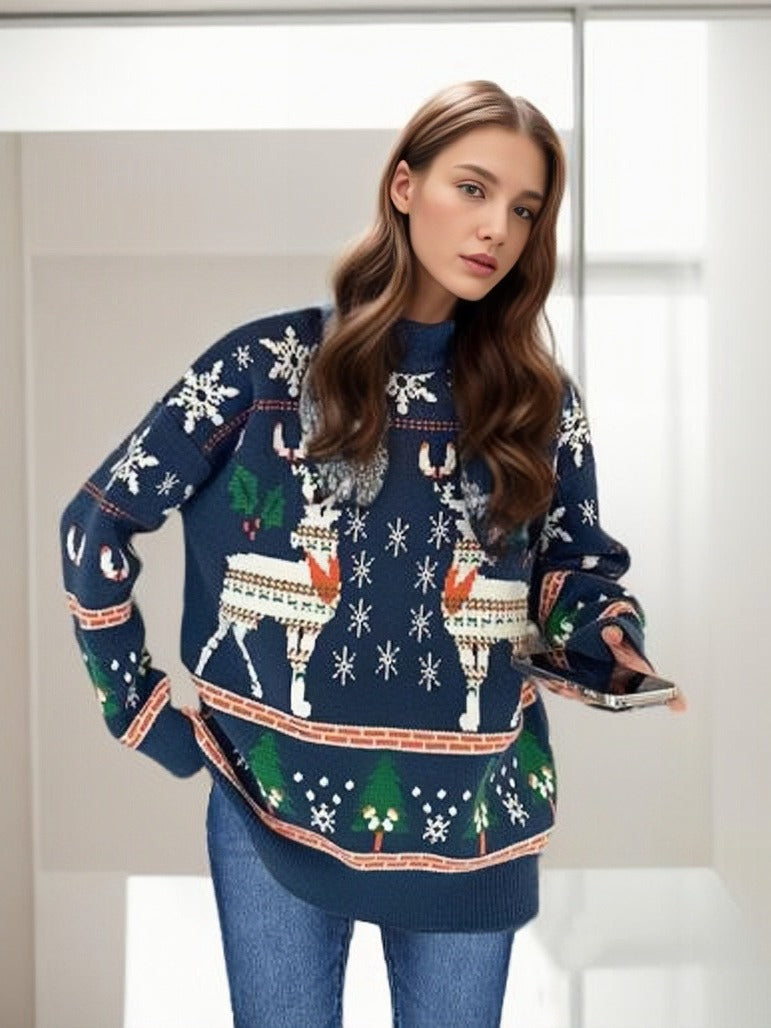 Summer | Women's Festive Jacquard Sweater Dress