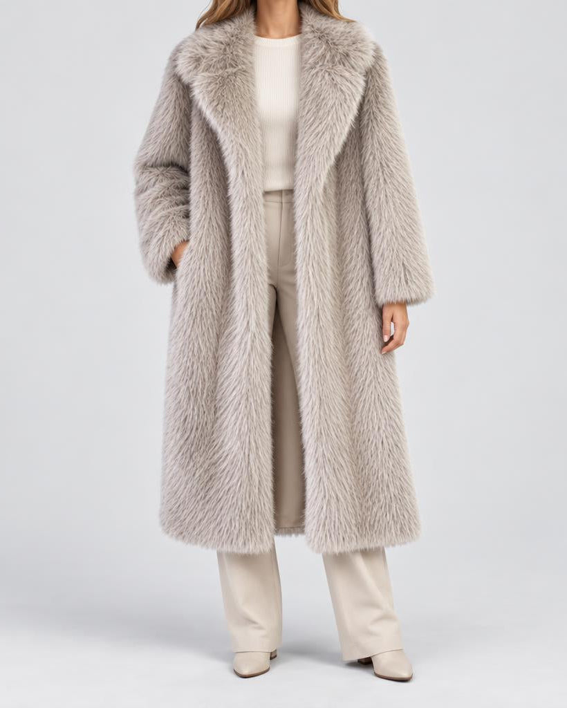 Susan | Women's Open-Front Long Teddy Winter Coat