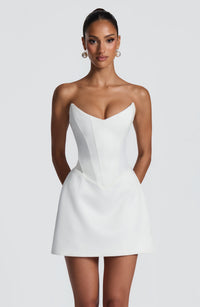 Sophia | Women's Plunge Neckline Corset Mini Cocktail Dress