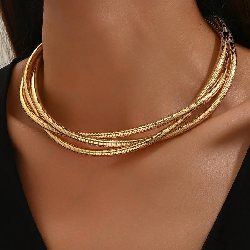Violet | Women's Layered Snake Chain Necklace