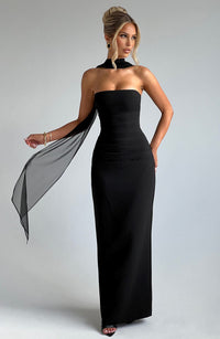 Elena | Women's Crepe Strapless Wedding Guest Dress
